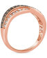 Multicolor Diamond Swirl Ring (1/2 ct. t.w.) in 14k Rose Gold