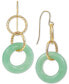 ფოტო #3 პროდუქტის Jade Multi-Ring Drop Earrings in 10k Gold