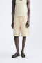 Textured lyocell - cotton bermuda shorts