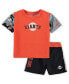 ფოტო #1 პროდუქტის Newborn and Infant Boys and Girls Orange, Black San Francisco Giants Pinch Hitter T-shirt and Shorts Set