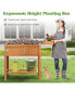 Фото #10 товара Rectangle Wood Flower Planter Box Portable Raised Vegetable Patio