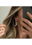 ფოტო #4 პროდუქტის 18K Gold Plated Freshwater Pearls Mismatch Style - Aki Earrings For Women