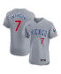 Men's Dansby Swanson Gray Chicago Cubs Road Elite Player Jersey