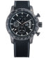 ფოტო #1 პროდუქტის Men's Chronograph Freedom Black Perforated Silicone Strap Watch 45mm