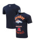 Men's Navy Denver Broncos Old English T-shirt