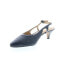 Фото #4 товара Trotters Kalen T2008-400 Womens Blue Narrow Leather Slingback Heels Shoes
