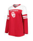 Фото #2 товара Women's Crimson Oklahoma Sooners Plus Size Long Sleeve Stripe V-Neck T-shirt