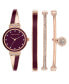Фото #1 товара Наручные часы Anne Klein Women's Rose Gold-Tone Alloy Bangle Watch 32mm and Bracelet Set.