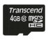 Фото #1 товара Transcend microSDXC/SDHC Class 10 4GB - 4 GB - MicroSDHC - Class 10 - NAND - 90 MB/s - Black