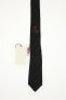 Фото #1 товара Alexander McQueen 273548 Men's Black Rose Pinstripe Tie