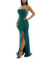 ფოტო #4 პროდუქტის Juniors' Glitter Draped Front Gown