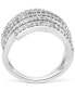 Diamond Baguette & Round Statement Ring (2 ct. t.w.) in 10k White Gold