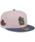 Фото #1 товара Men's Pink, Blue St. Louis Cardinals Olive Undervisor 59FIFTY Fitted Hat