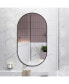 Фото #3 товара Wall Mounted Mirror, 36"X 18" Oval Bathroom Mirror, Vanity Wall Mirror W/ Stainless