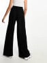 Фото #4 товара ASOS DESIGN Tall tie belt wide leg trouser culottes in black
