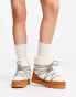 Фото #8 товара South Beach padded borg snow boots in cream and tan
