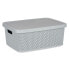 Storage Box with Lid Grey Plastic 13 L 28 x 15 x 39 cm (12 Units)