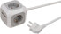 Фото #1 товара Brennenstuhl 1150100 - 1.4 m - 4 AC outlet(s) - Indoor - Type F - IP20 - Gray - White