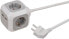 Brennenstuhl 1150100 - 1.4 m - 4 AC outlet(s) - Indoor - Type F - IP20 - Gray - White