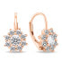 Beautiful bronze earrings with clear zircons EA744R