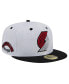 Фото #1 товара Men's White/Black Portland Trail Blazers Throwback 2Tone 59FIFTY Fitted Hat