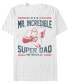 Фото #1 товара Disney Pixar Men’s The Incredibles Mr. Super Dad Metroville Short Sleeve T-Shirt