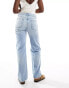 Mango straight leg jeans in light bleach wash