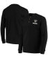 Фото #1 товара Men's Black Las Vegas Raiders Logo Maverick Thermal Henley Long Sleeve T-shirt