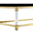 Фото #13 товара Casandra 2-Drawer High Gloss Coffee Table with Acrylic Legs and Metal Base