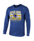 Men's Threads Royal Los Angeles Rams Super Bowl LVI Champions Tri-Blend Long Sleeve T-shirt