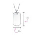 Medium Plain Simple Basic Cool Men's Identification Military Army Dog Tag Pendant Necklace For Men Teens Polished Sterling Silver