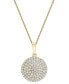 ფოტო #1 პროდუქტის Diamond Circle Pendant Necklace (1/2 ct. t.w.) in 14k Gold, 16" + 4" extender, Created for Macy's