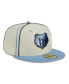 ფოტო #3 პროდუქტის Men's Cream, Light Blue Memphis Grizzlies Piping 2-Tone 59FIFTY Fitted Hat