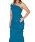 ფოტო #4 პროდუქტის Women's Party One Shoulder Rouched Maxi Dress