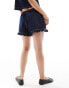 Фото #5 товара ASOS DESIGN denim frill shorts in indigo