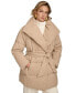 ფოტო #1 პროდუქტის Women's Belted Wing-Collar Teddy Coat, Created for Macy's