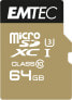 EMTEC ECMSDM64GXC10SP - 64 GB - MicroSDXC - Class 10 - 95 MB/s - 90 MB/s - Black - Brown - фото #1