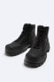 Фото #4 товара Комбинированные ботинки со шнуровкой ZARA