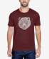 Фото #1 товара Men's Premium Blend Word Art Bear Face T-shirt
