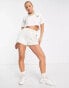 Фото #6 товара VAI21 cropped tennis zip polo top co-ord in cream