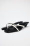 KITTEN HEEL LEATHER SANDALS