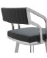 Фото #5 товара Scranton Swivel Modern Metal and Faux Leather Bar and Counter Stool