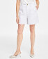 Women's Cotton High-Rise Tweed Shorts, Created for Macy's