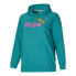 Фото #3 товара Puma Ess Logo Pullover Hoodie Pl Womens Size 1X Casual Athletic Outerwear 84686