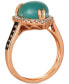 Aquaprase Candy (3-1/5 ct. t.w.) & Diamond (1/3 ct. t.w.) Heart Ring in 14k Rose Gold