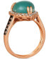 Фото #3 товара Aquaprase Candy (3-1/5 ct. t.w.) & Diamond (1/3 ct. t.w.) Heart Ring in 14k Rose Gold