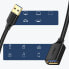 Przedłużacz kabla przewodu USB 3.0 1m czarny