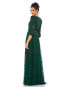 Фото #12 товара Women's Embellished V Neck 3/4 Sleeve A Line Gown