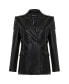 Фото #9 товара Women's Fringed Faux Leather Jacket