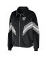 ფოტო #3 პროდუქტის Women's Black Las Vegas Raiders Yarn Dye Stripe Full-Zip Jacket